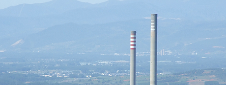Chimeneas de Compostilla II en Cubillos
