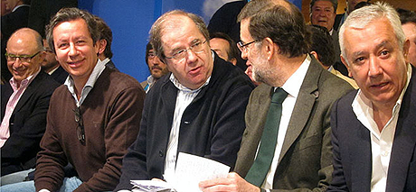 imagen de este sábado de Herrera junto a Rajoy (TribunaSalamanca)