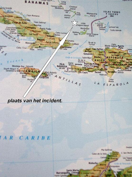 Mapa donde aparece el punto en el que el Aranzazu fue atacado. (Fotografía de Tiscali)