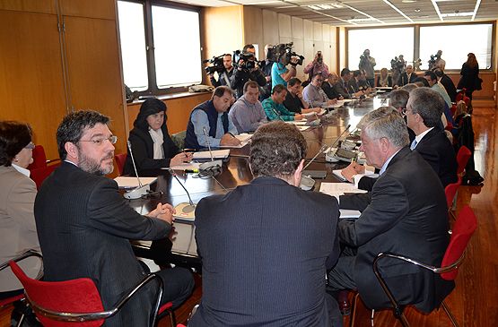 Imagen de la reunión en sede ministerial