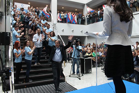 Presentación de los candidatos, como Pedro Muñoz para Ponferrada