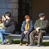 Imagen de habitantes en el Casco Antiguo de Ponferrada 