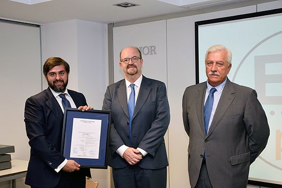 Diego Lamelas Pombriego, gerente de Erbi, recoge el certificado ENplus A1