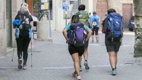 Peregrinos en Cacabelos