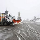 Nieve en el Puerto de Pajares (León)