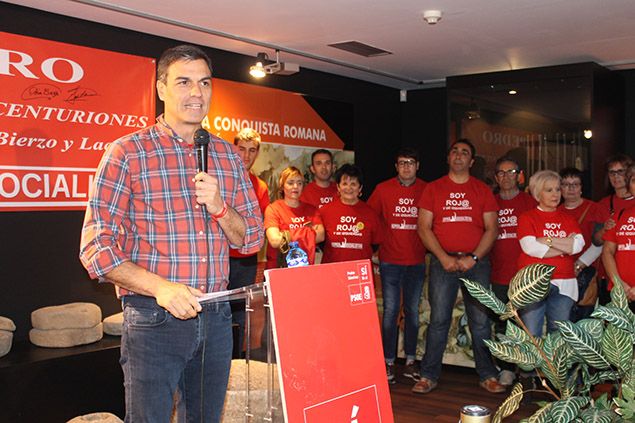 Pedro Sáncbez visita El Bierzo y Laciana, con parada en Cacabelosy Laciana