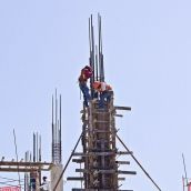 Trabajadores de la obra y la construcción, albañiles 
