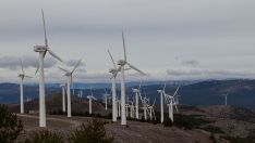 Imagen de una planta eólica 