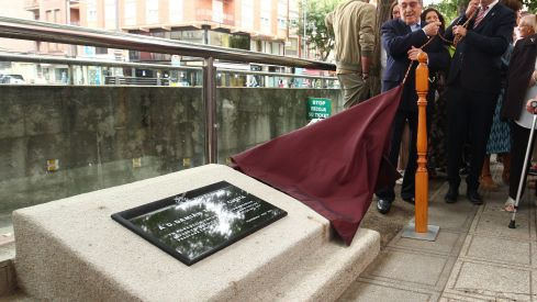 Inauguración de una placa en homenaje a Damián Tascón