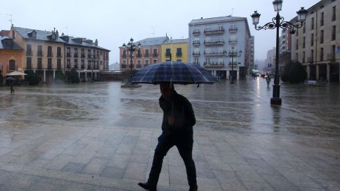 Día de intensa lluvia en Ponferrada