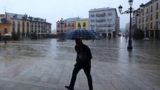 Día de intensa lluvia en Ponferrada