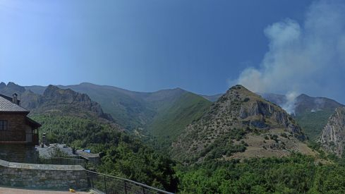 Incendio Montes de Valdueza  en Peñalba de Santiago