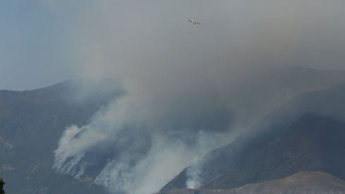 Incendio Montes de Valdueza  en Peñalba de Santiago