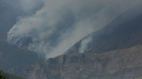Incendio Montes de Valdueza  en Peñalba de Santiago