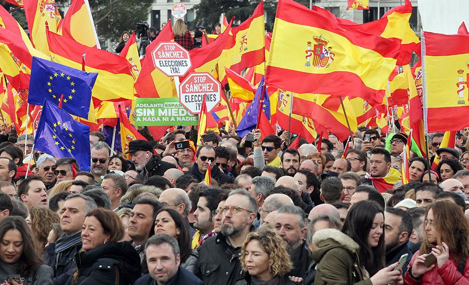 Concentración 'Por una España Unida ¡Elecciones ya!'.