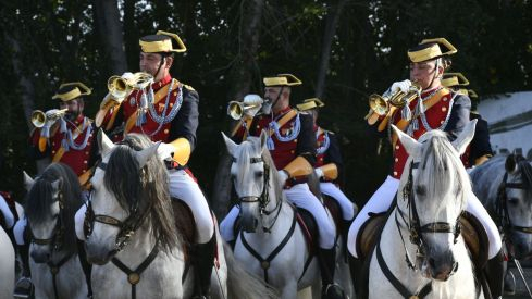 Espectáculo ecuestre de la Guardia Civil en Camponaraya