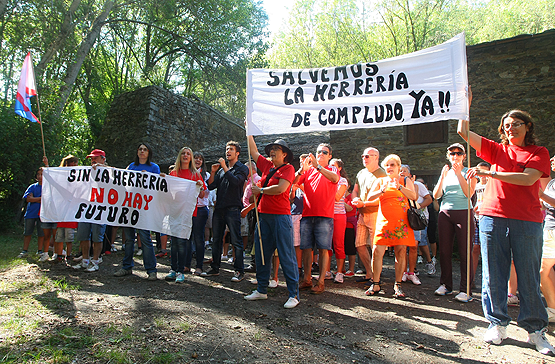 A la llegada de la marcha a la Herrería (César Sánchez)