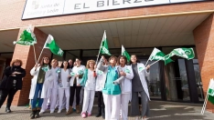 Concentración de las enfermeras del hospital del Bierzo organizado por el sindicato SATSE