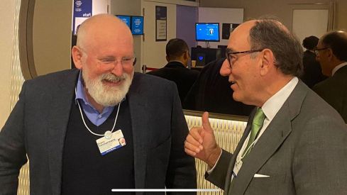 2022 05 25 Ignacio Galán_presidente Iberdrola_Frans Timmermans_VP