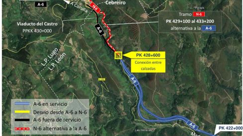 nuevo desvio derrumbe viaducto a6 vega valcarce