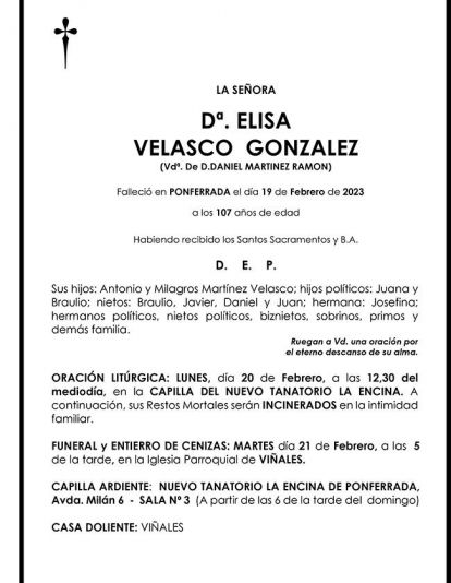 ELISA VELASCO GONZALEZ