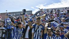 Foto de archivo del partido Lugo - Ponferradina donde tuvo lugar la pelea