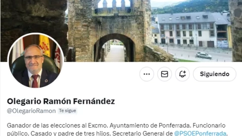 Biografía Olegario Ramón en Twitter