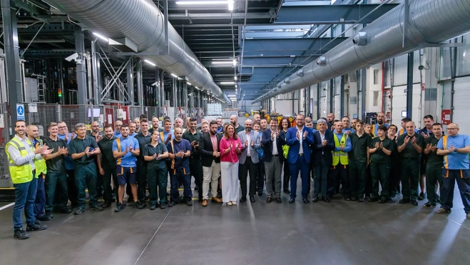 Mañueco visita bloque logístico Mercadona Villadangos Mañueco visita bloque logístico Mercadona Villadangos