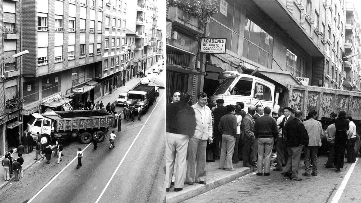 accidente camion años 70 avenida de la puebla | Facebook "Fotos antiguas de Ponferrada y El Bierzo".