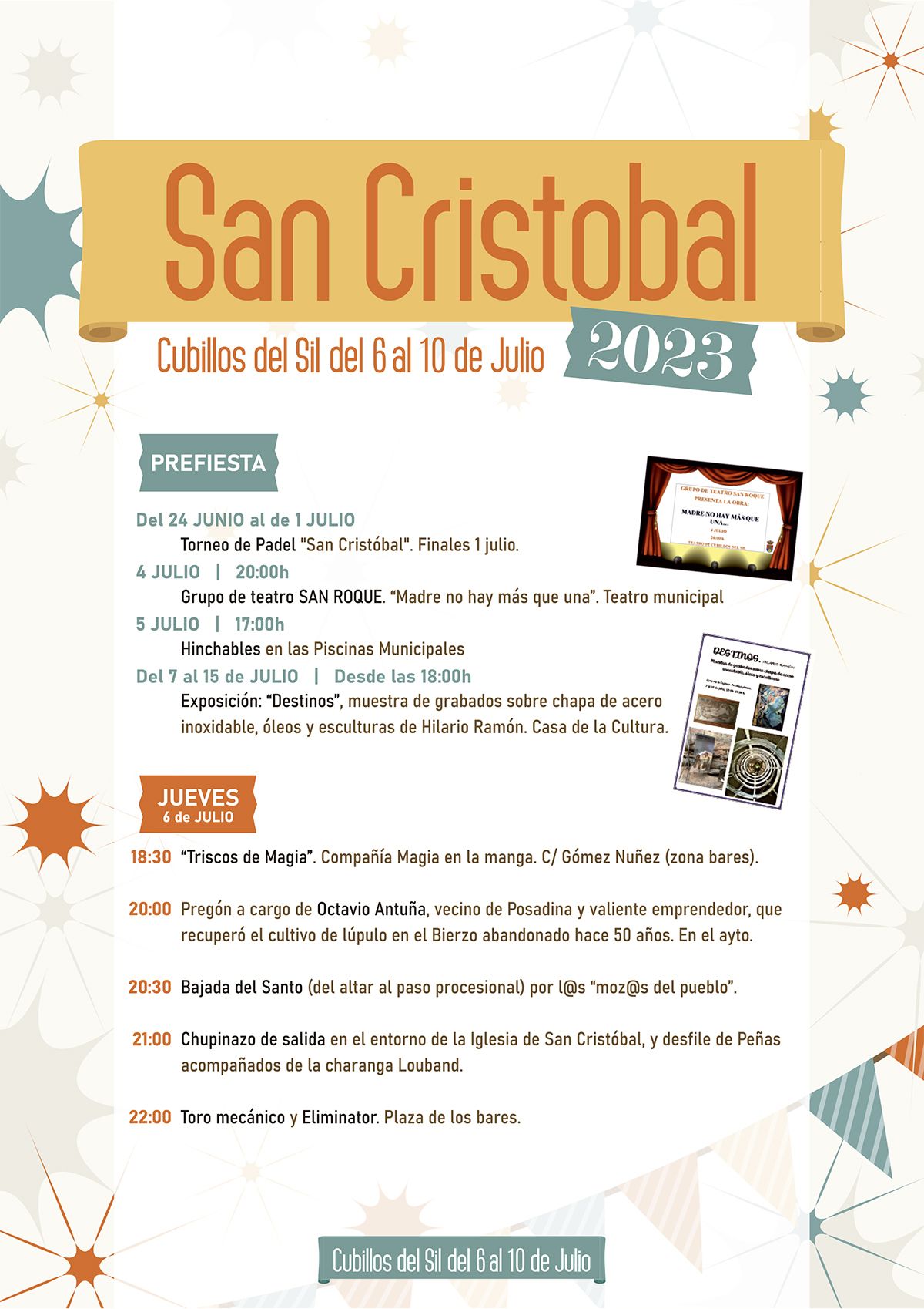 programa fiestas san cristobal cubillos 2023