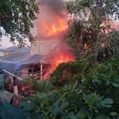 Incendio casa en Almázcara (2)
