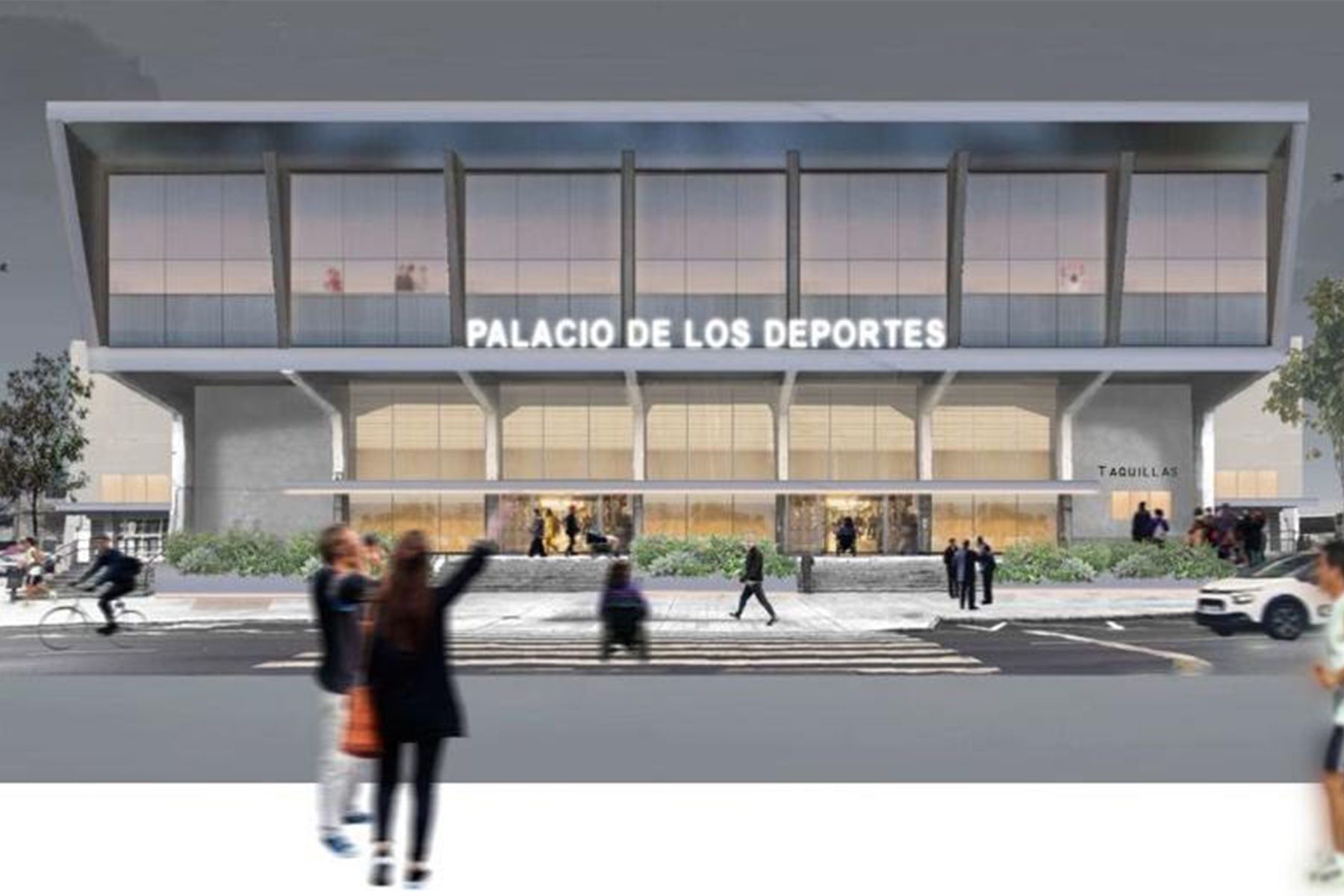 Nueva fachada del Palacio de los Deportes de León