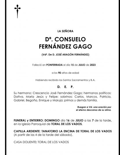 CONSUELO FERNANDEZ GAGO