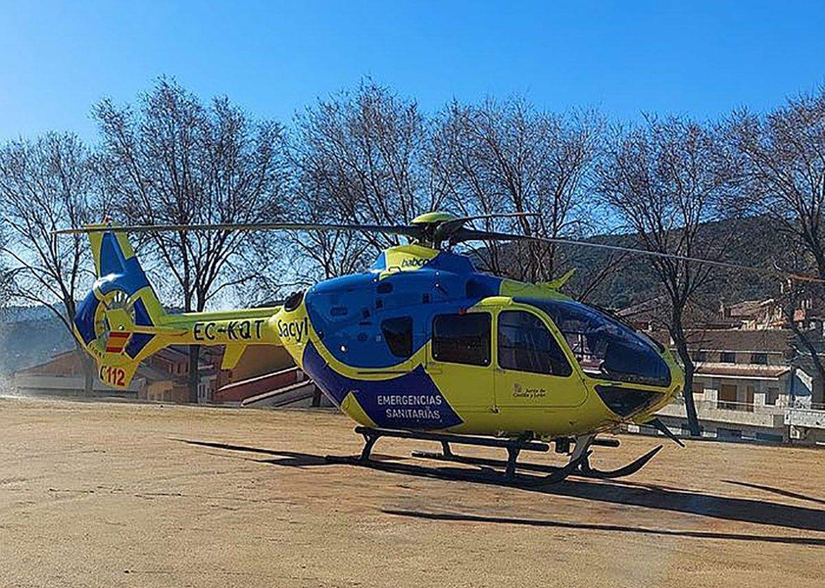 Helicóptero medicalizado que atendió al hombre en Truchas