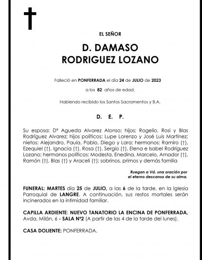 DAMASO RODRIGUEZ LOZANO