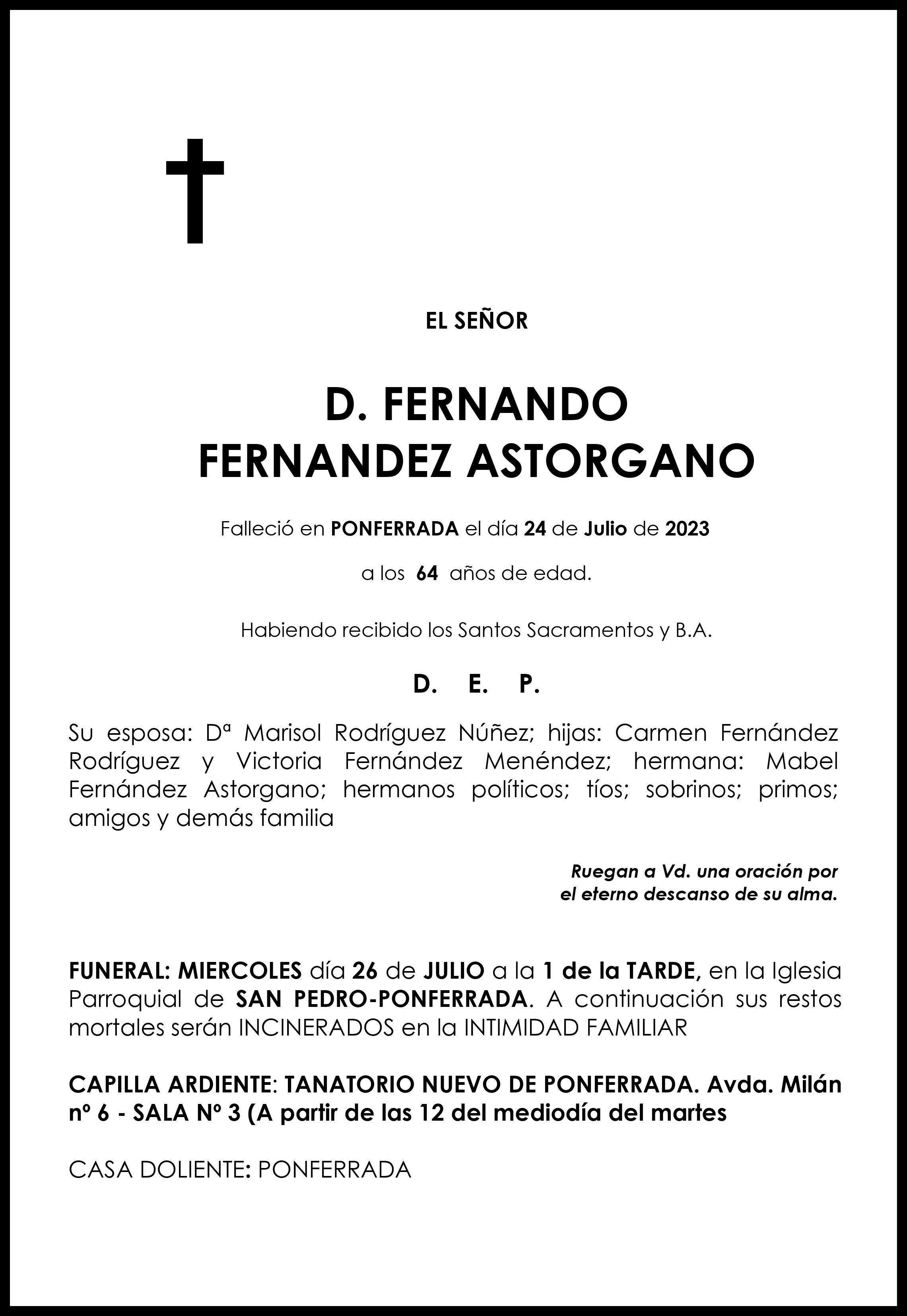 FERNANDO FERNANDEZ ASTORGANO
