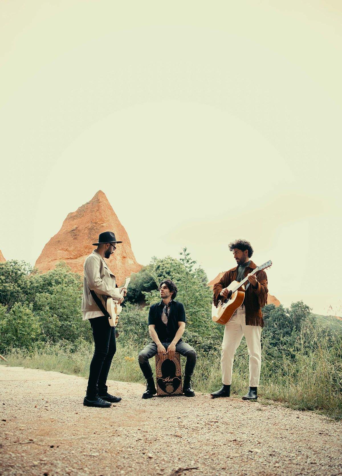 Siloé grabando en Las Médulas 2 Siloé grabando en Las Médulas 2