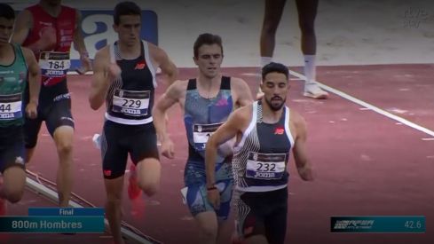Imagen de Saúl Ordóñez en el campeonato de España de 800m