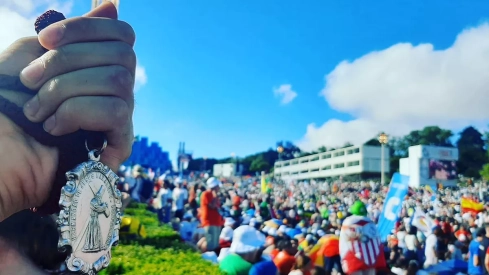 Imagen de la Cofradía Jesús Nazareno de Ponferrada en la JMJ