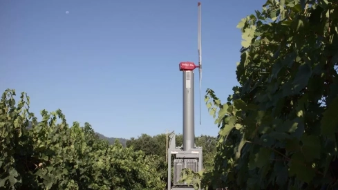 Sistema antiheladas en El Bierzo