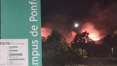 Los bomberos de Ponferrada extinguen un incendio en Santo Tomás de las Ollas 