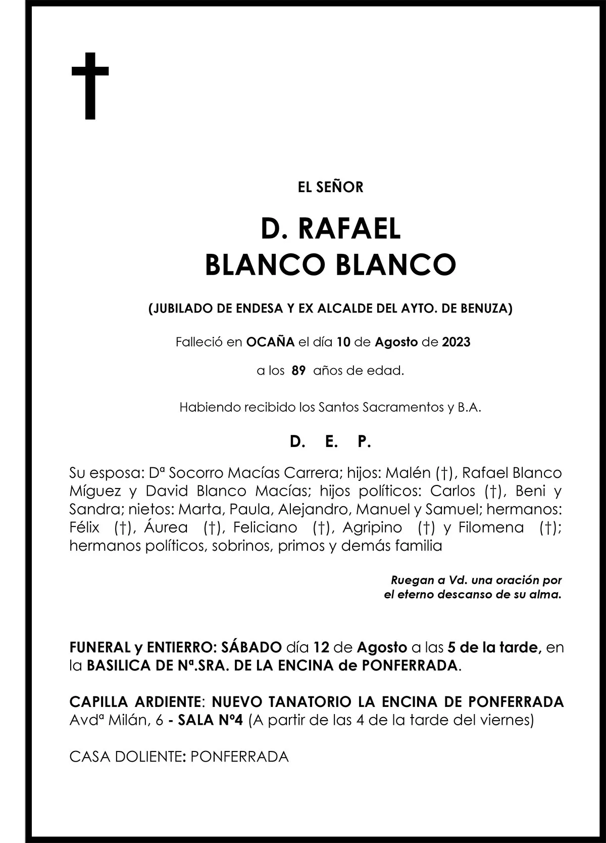 RAFAEL BLANCO BLANCO