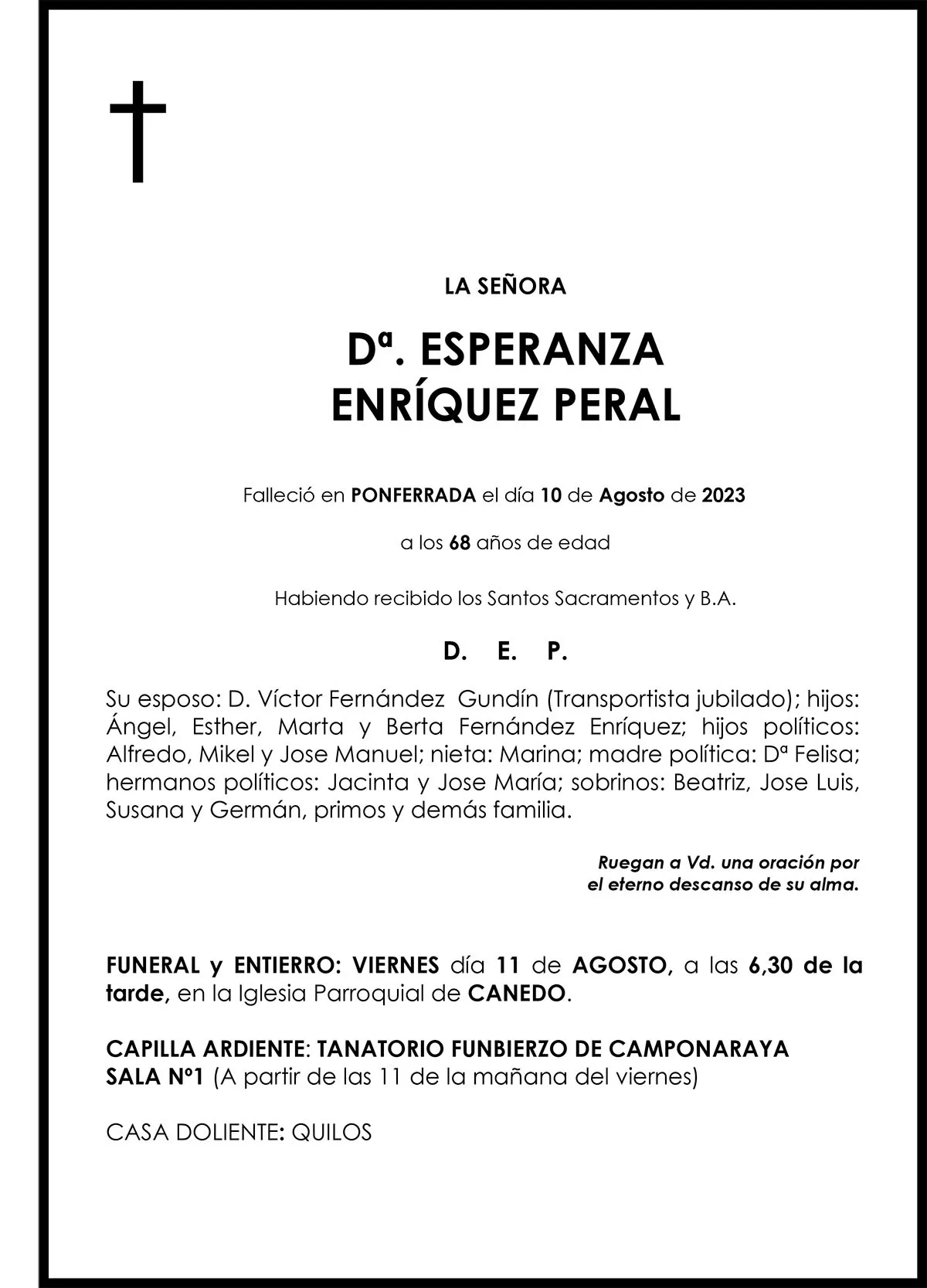 ESPERANZA ENRIQUEZ PERAL