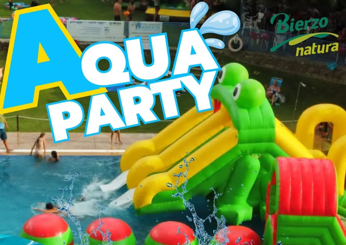 Aqua party en las piscinas de Ponferrada