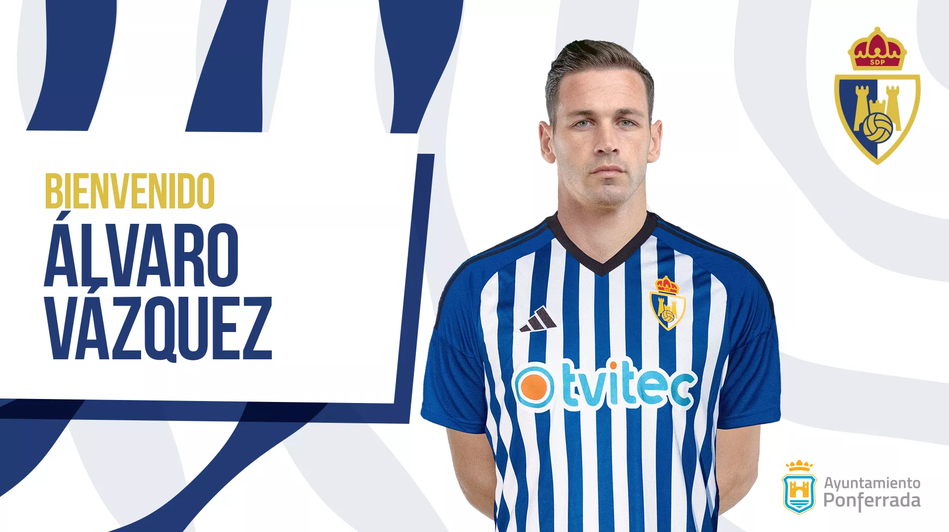 Álvaro Vázquez nuevo delantero de la Ponferradina Álvaro Vázquez nuevo delantero de la Ponferradina