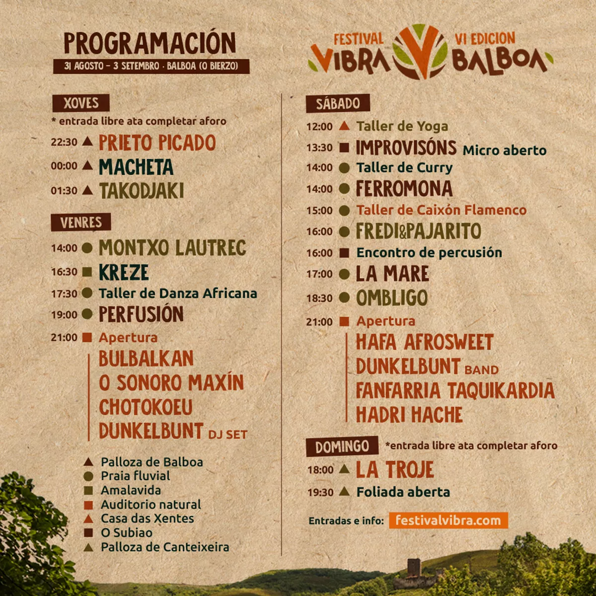 PROGRAMACIÓN cartel balboa