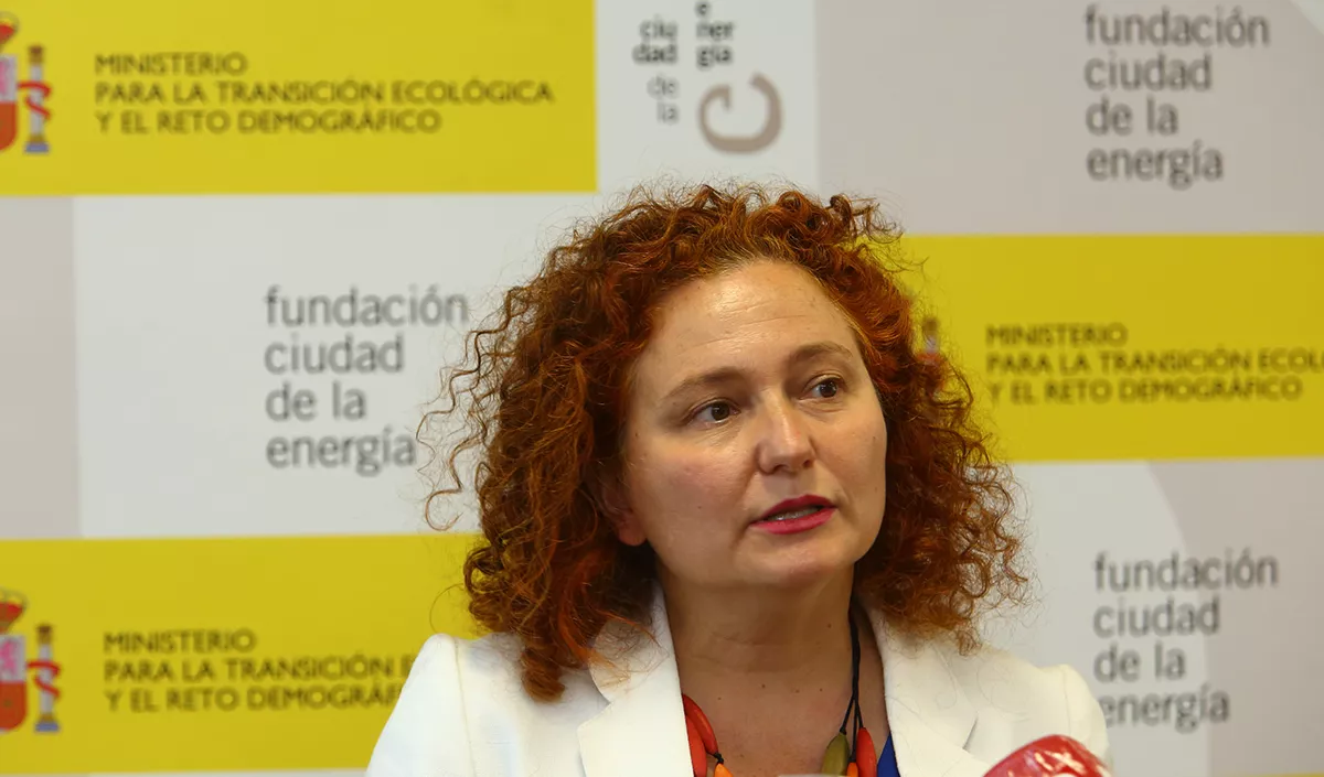 La directora del Instituto para la Transición Justa, Laura Martín, durante su visita de trabajo al Bierzo