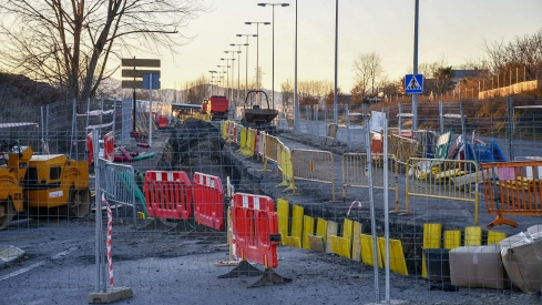 Obras avenida Milán 