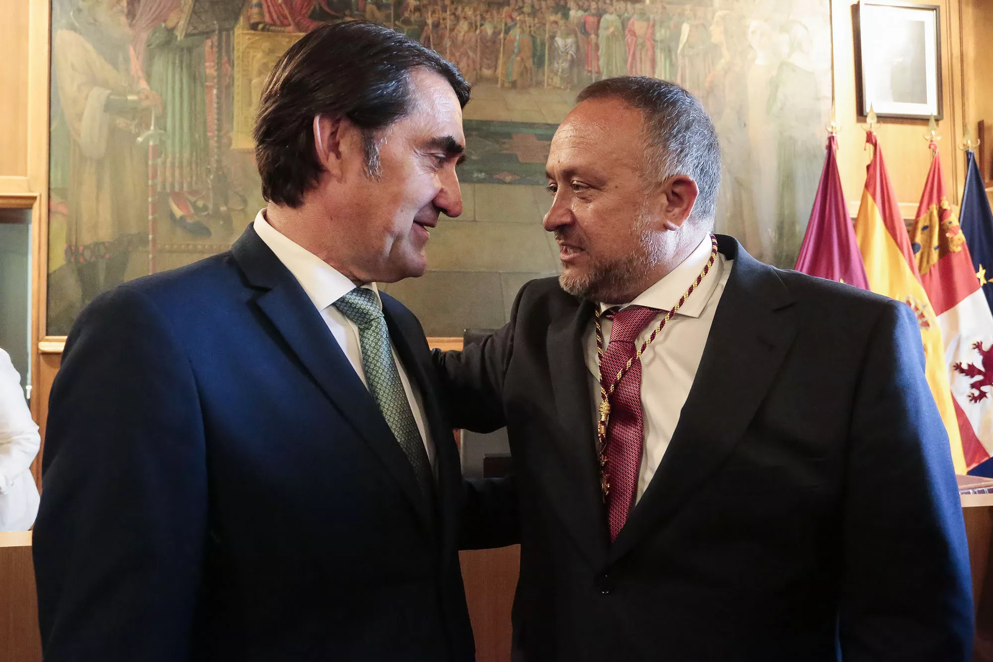 Suarez Quiñones y Álvarez Courel tras el pleno formación de la nueva DIputación de León