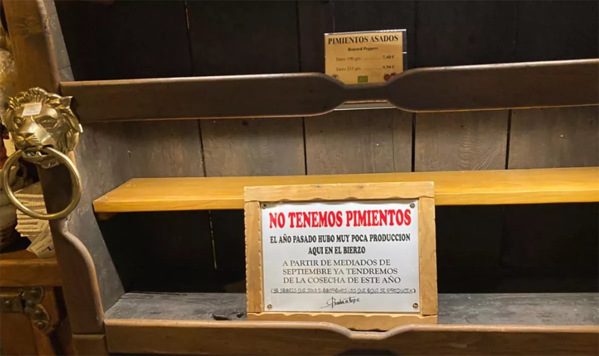 'Prada a Tope' ha anunciado a través de sus redes sociales la falta de existencias de pimientos asados en el Palacio de Canedo para su venta
